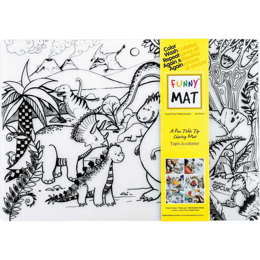 Table Top Colouring Mat, Jurassic Table Top Colouring Mat, Jurassic